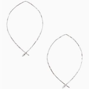 Stella & Dot Hammered Wire Large Hoops